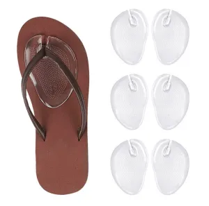 3 Pairs Non-Slip Silicone Gel Thong Sandal Toe Guards Protectors Self-Adhesive Anti-Skid Silicone Flip-Flops Toe Guards Cushions