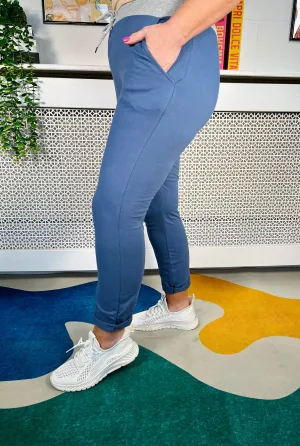 Alice joggers - Plain Blue