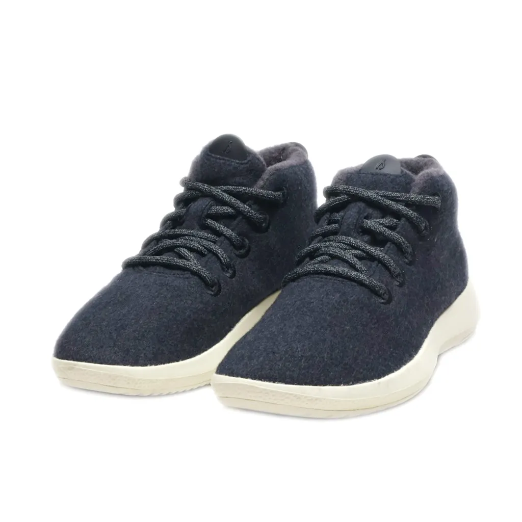Allbirds Runner Up Mizzle Navy Hi High-Top Sneakers Wool Black Colour For Women