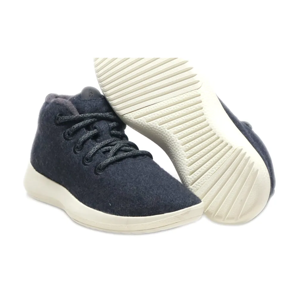 Allbirds Runner Up Mizzle Navy Hi High-Top Sneakers Wool Black Colour For Women