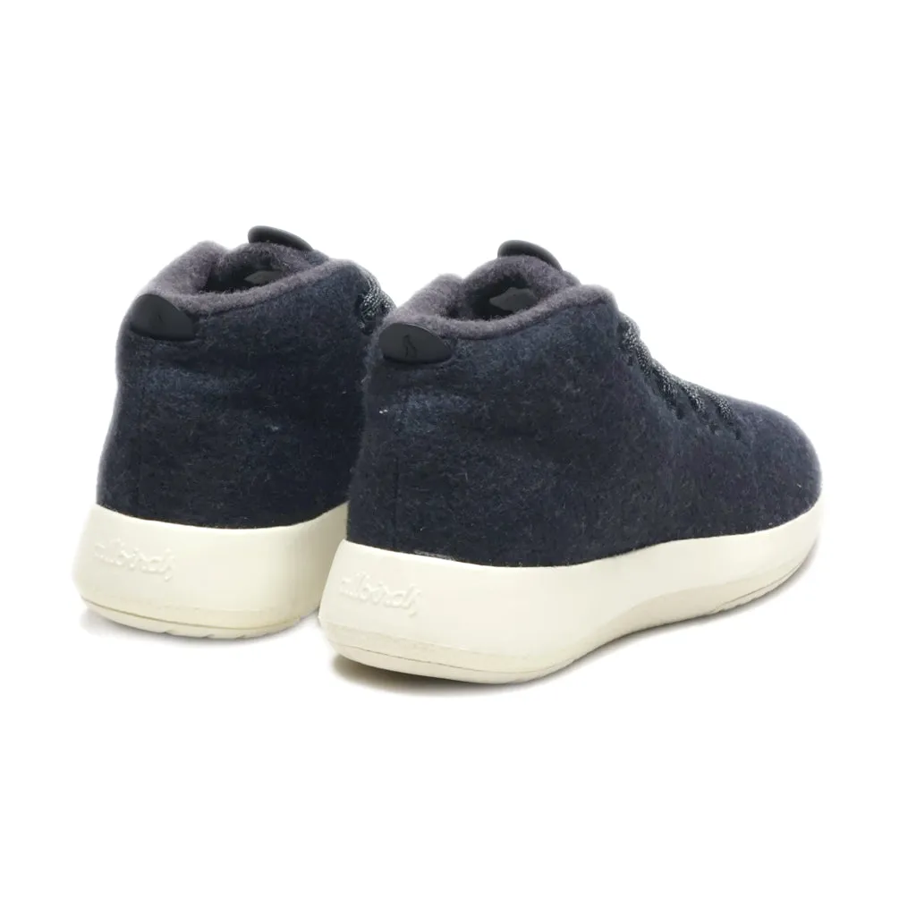 Allbirds Runner Up Mizzle Navy Hi High-Top Sneakers Wool Black Colour For Women