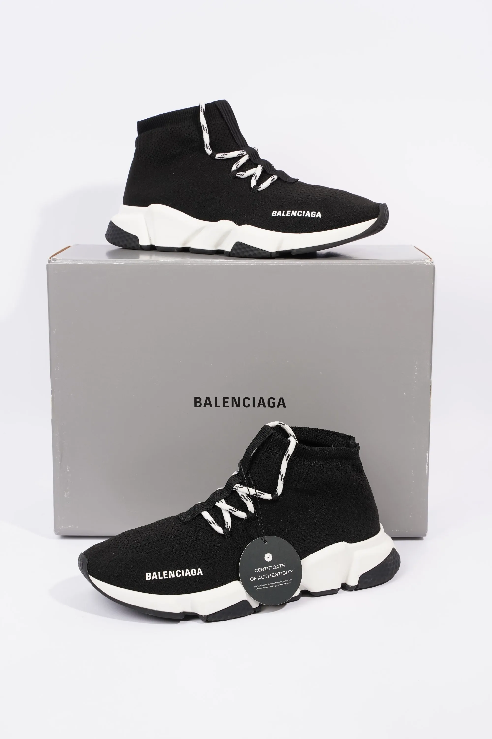 Balenciaga Mens Speed Lace Up Black / White EU 42 / UK 8