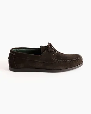 Boatman in Suede Dark Brown