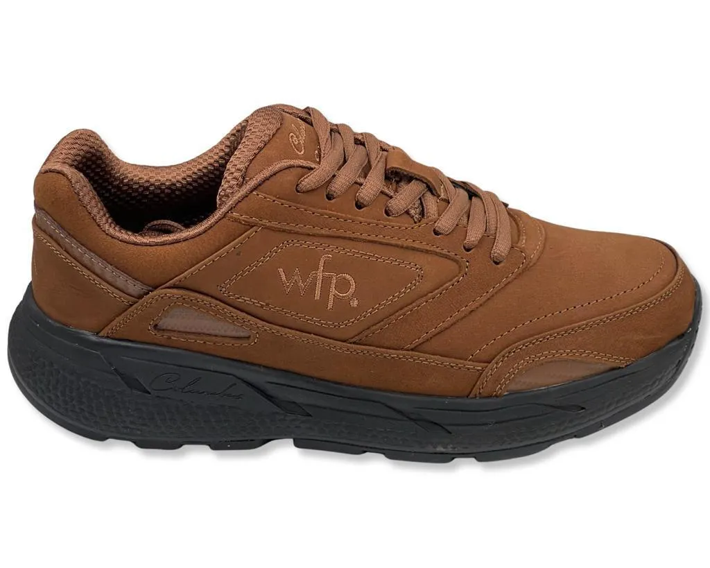 Columbus WFP Walking Shoes - Walking Boost Wide 4E Brown Suede