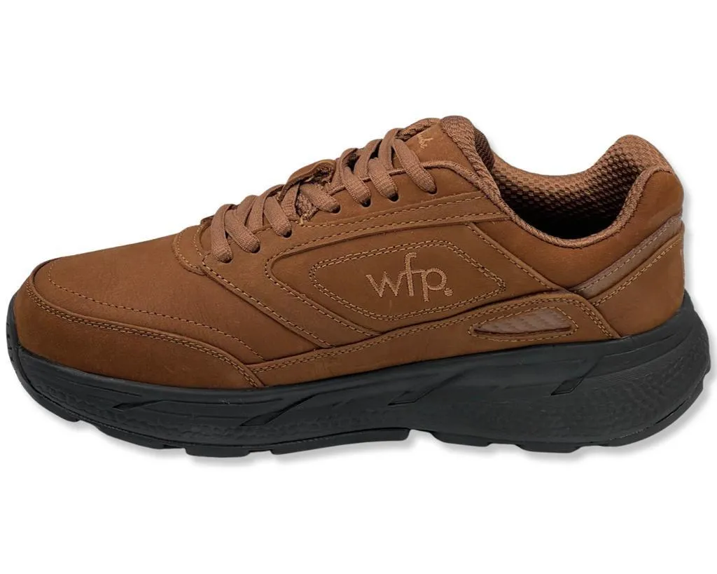 Columbus WFP Walking Shoes - Walking Boost Wide 4E Brown Suede