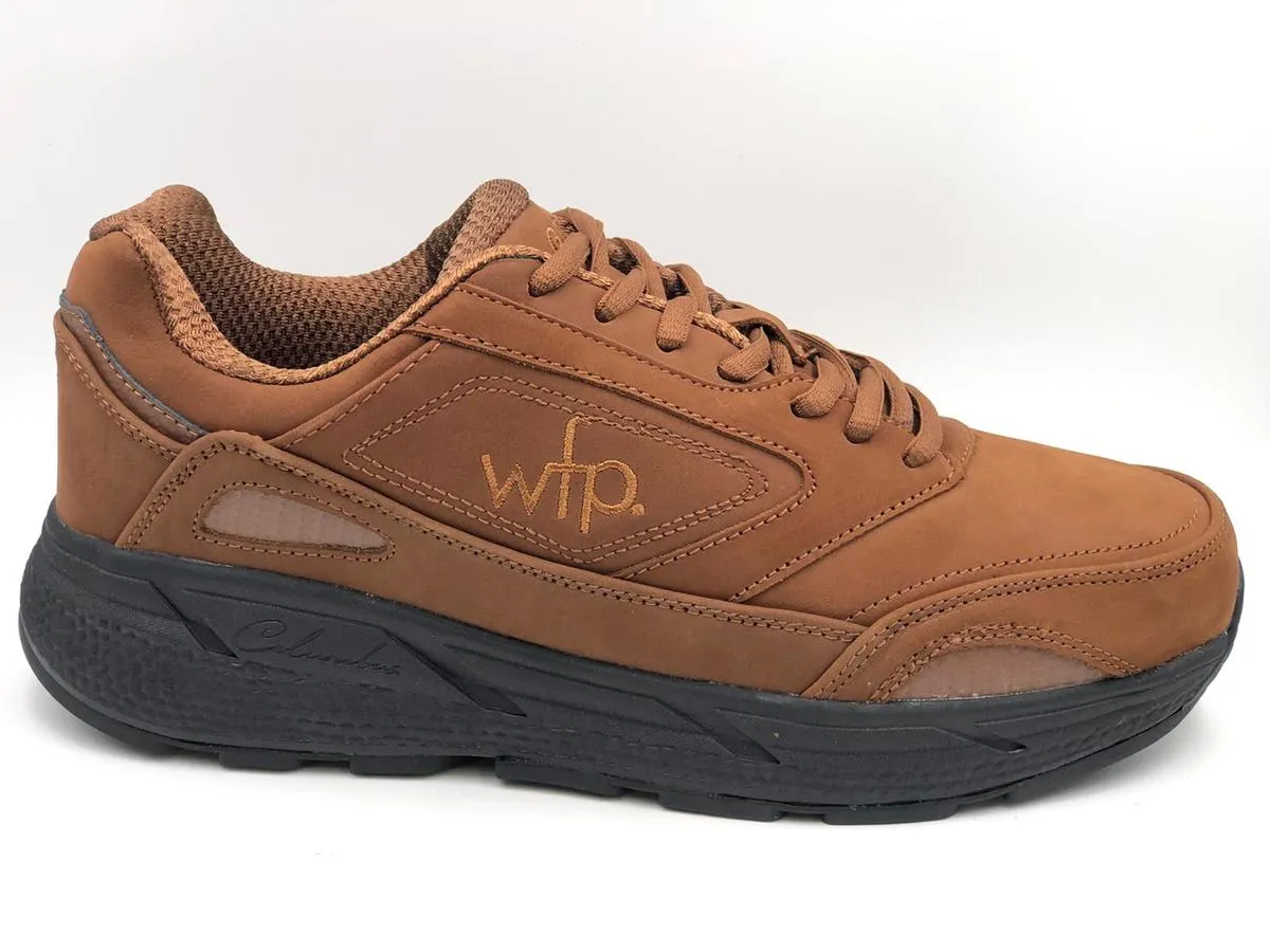 Columbus WFP Walking Shoes - Walking Boost Wide 4E Brown Suede