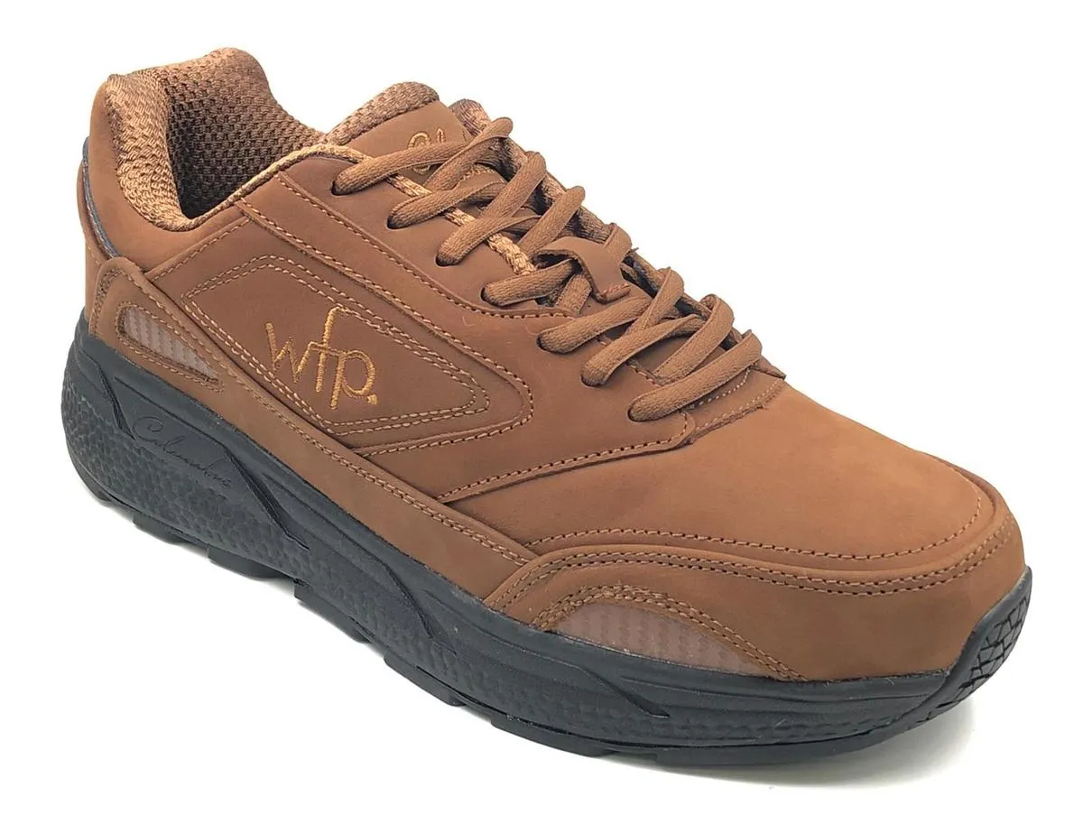 Columbus WFP Walking Shoes - Walking Boost Wide 4E Brown Suede
