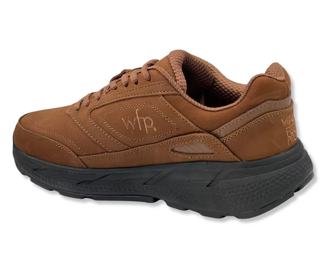 Columbus WFP Walking Shoes - Walking Boost Wide 4E Brown Suede