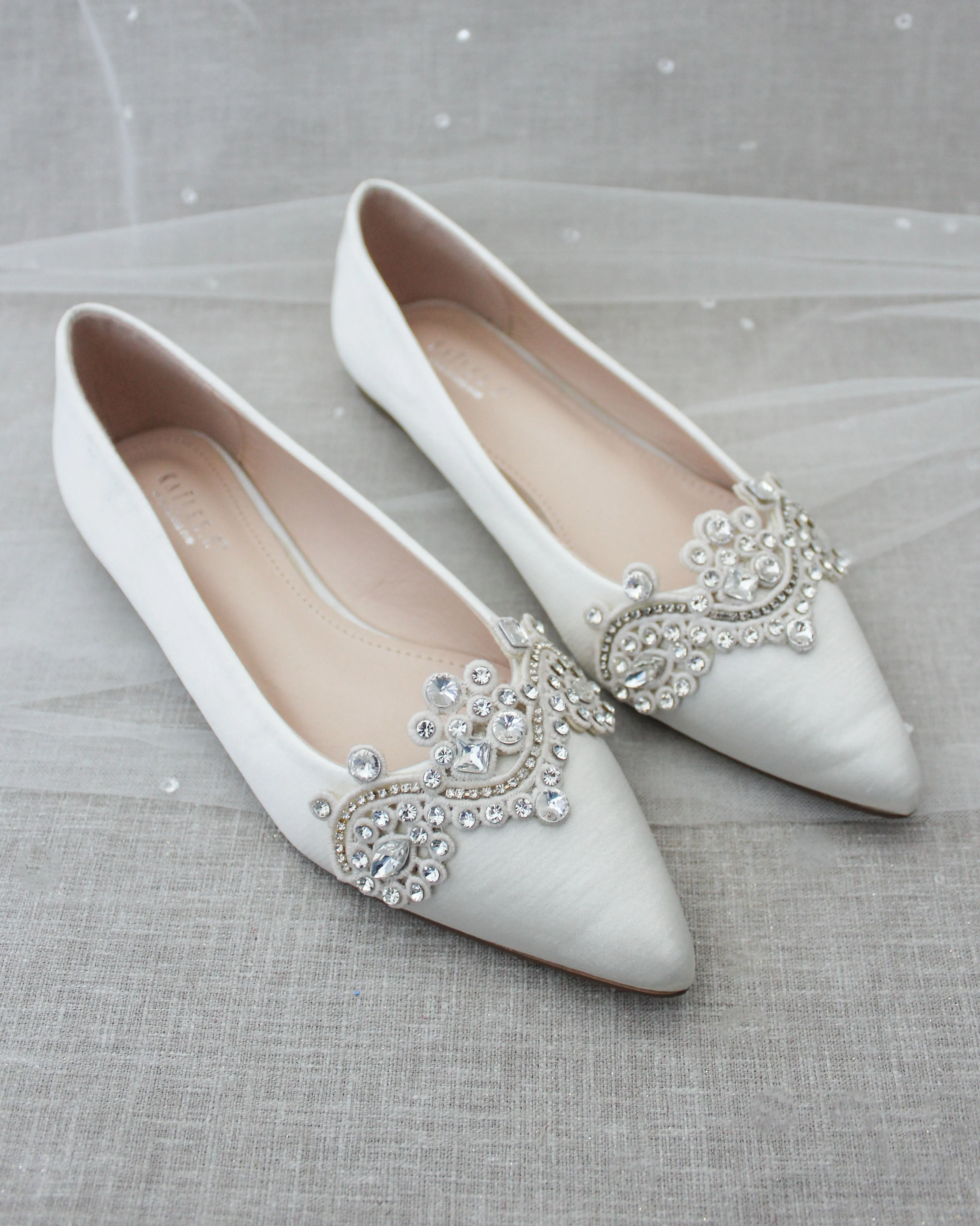 Embellished Rhinestone Wedding Flats