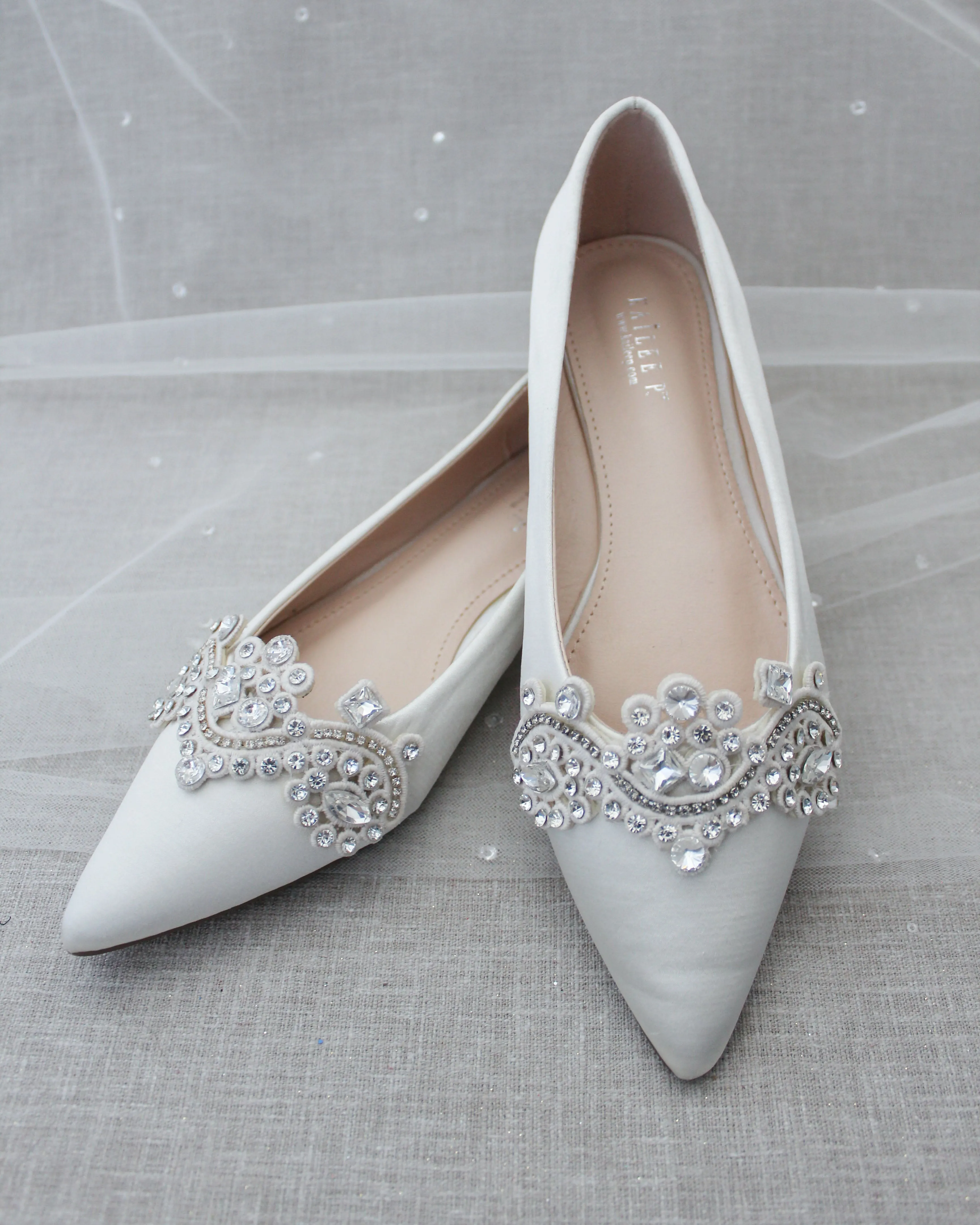 Embellished Rhinestone Wedding Flats
