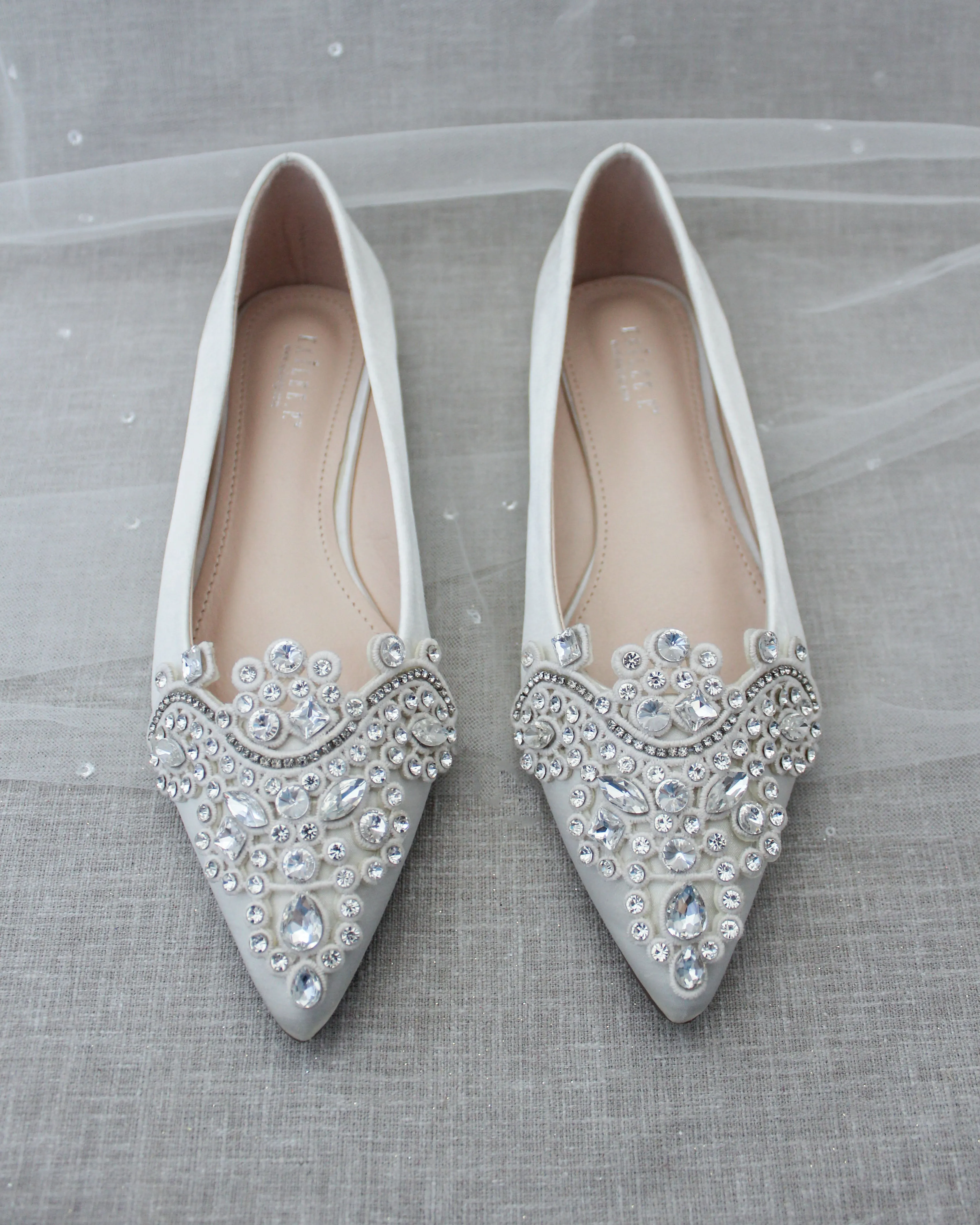 Embellished Rhinestone Wedding Flats