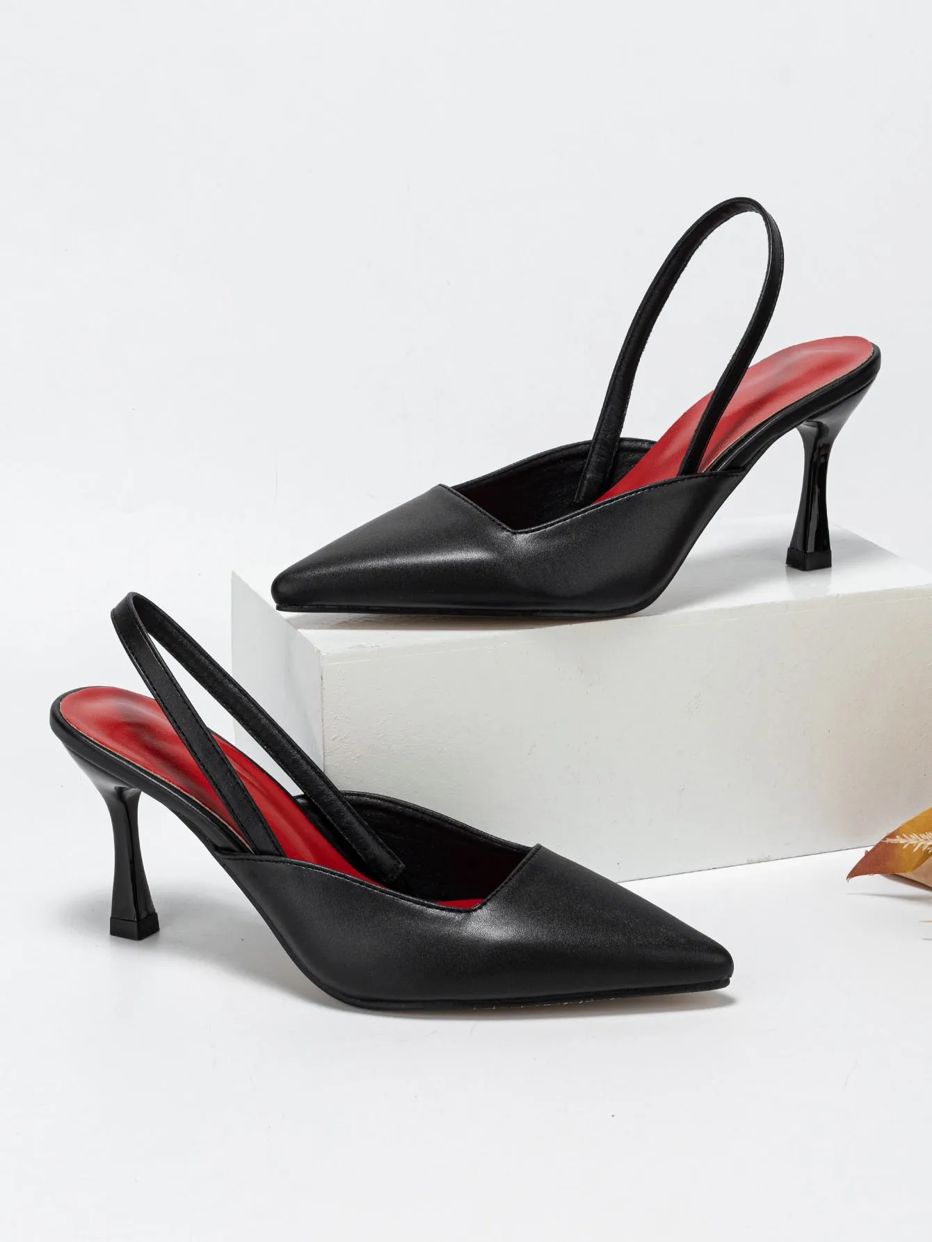 Fashionable Pointed Toe, Shallow Mouth, Thin Heel, Back Strap Women's Elegant Party High Heels With Khaki Patent Leather And Open Heel Design For Spring And Summer