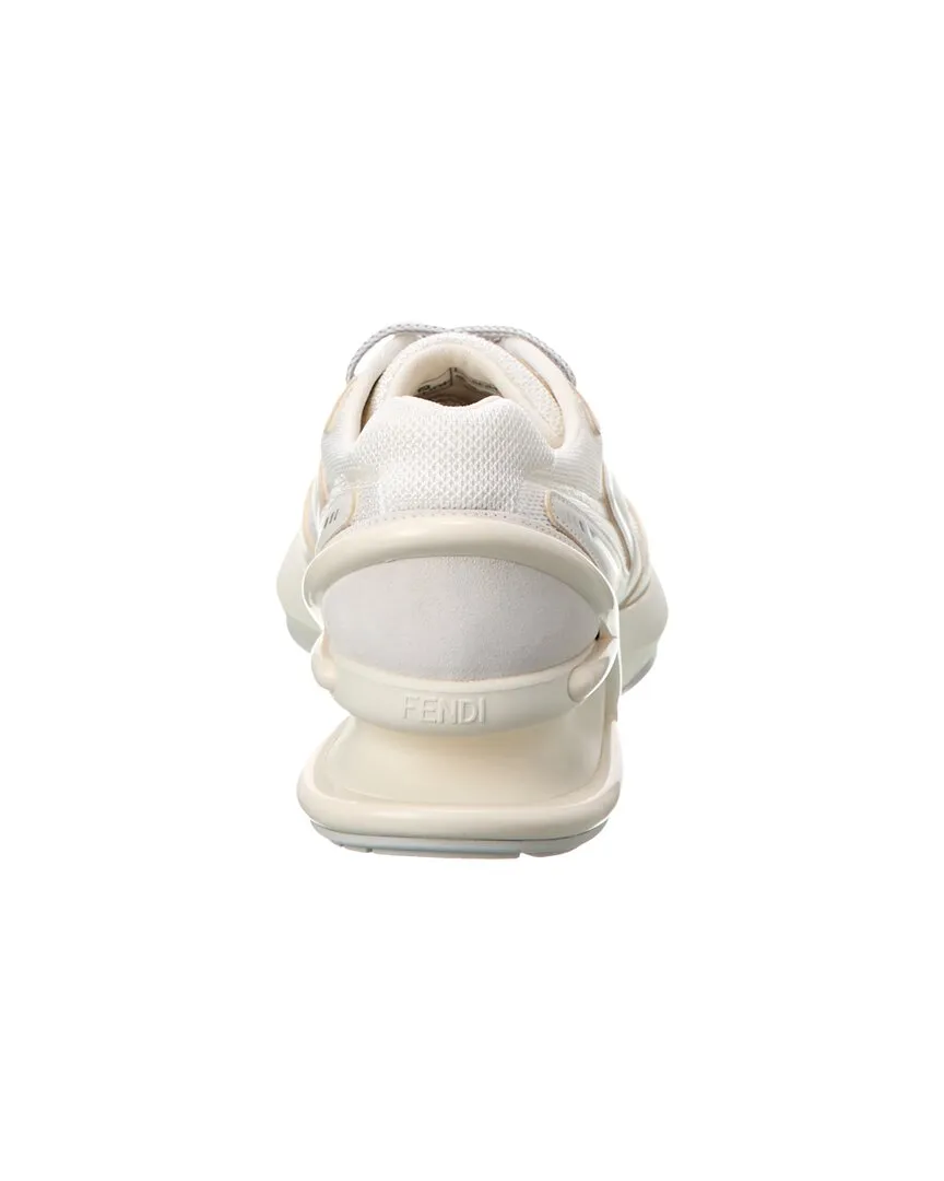 FENDI First 1 Tech Fabric & Leather Sneaker