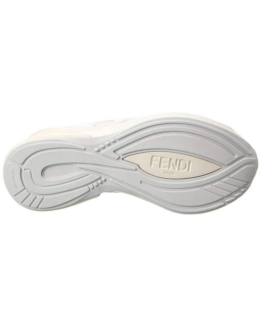 FENDI First 1 Tech Fabric & Leather Sneaker