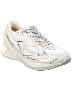 FENDI First 1 Tech Fabric & Leather Sneaker