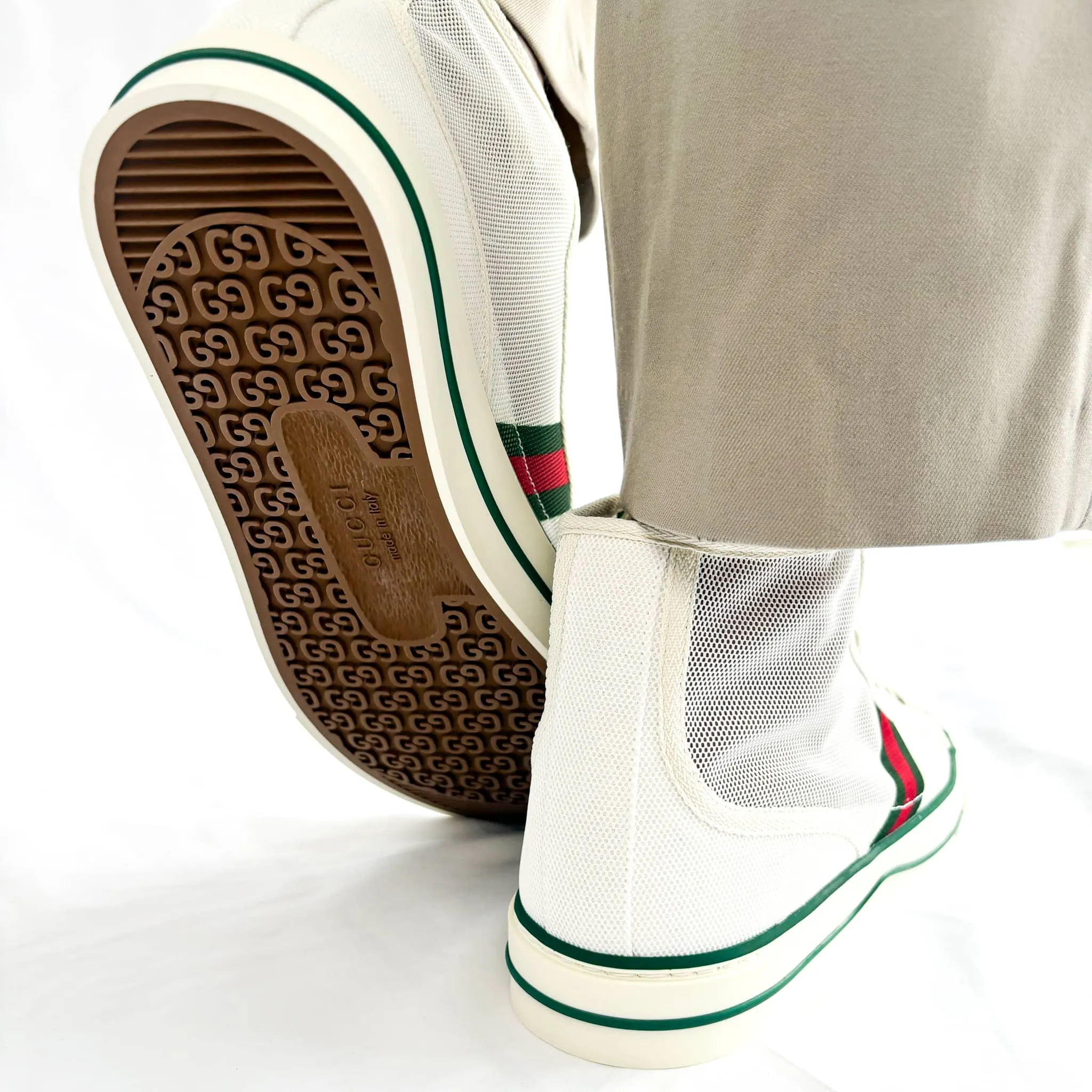 Gucci Mens 1977 Tennis High Top Trainers