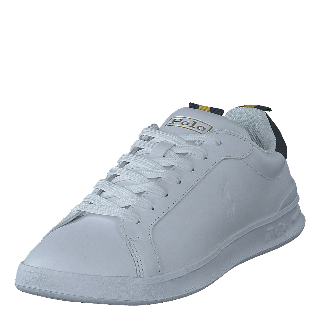 Heritage Court II Leather Sneaker White/Navy/Gold