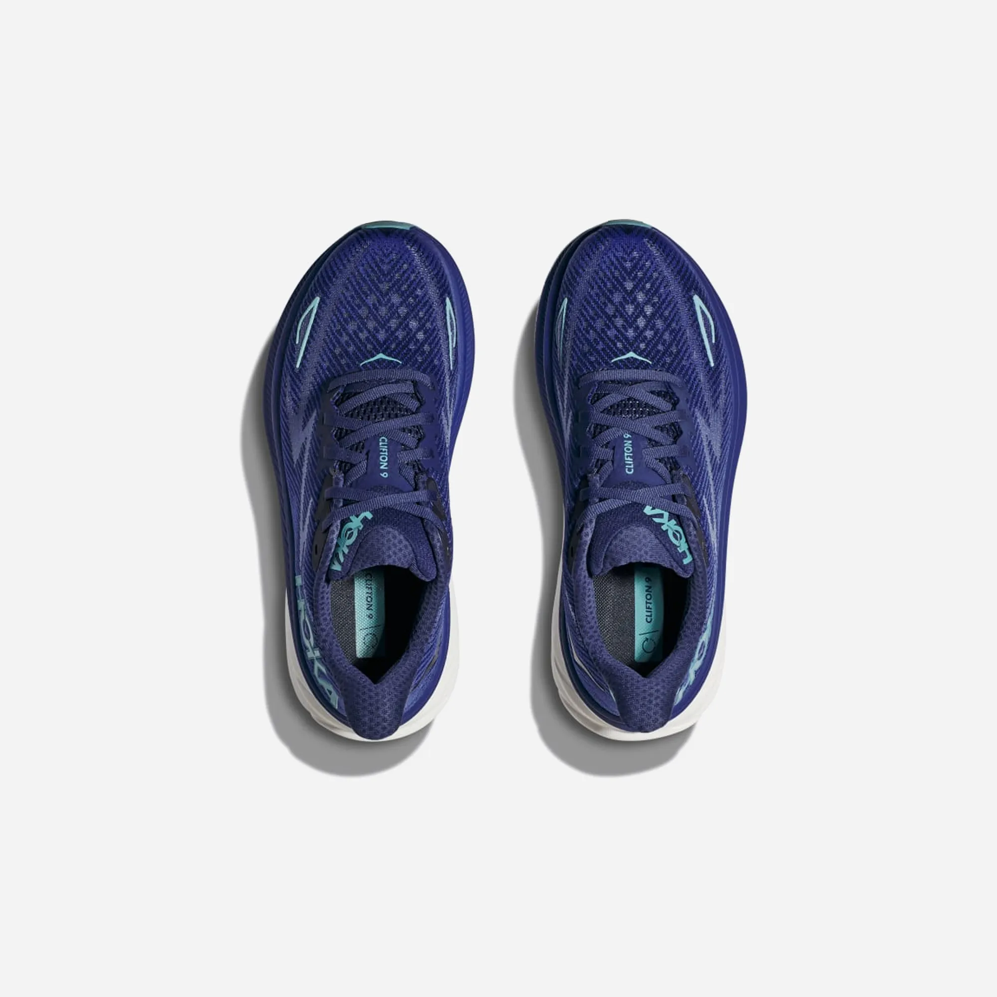 Hoka Clifton 9 bellwether blue evening sky WMNS