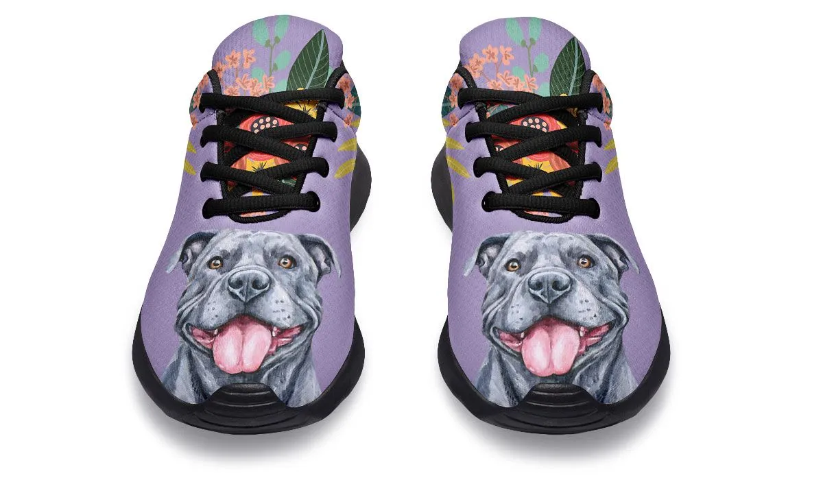 Joyful Grey Pit Bull Sneakers
