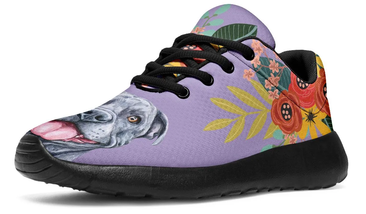 Joyful Grey Pit Bull Sneakers