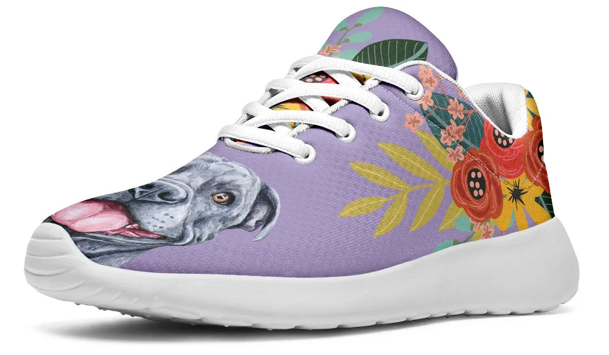 Joyful Grey Pit Bull Sneakers