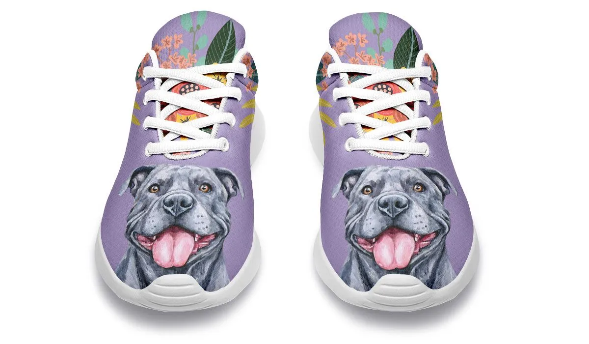 Joyful Grey Pit Bull Sneakers