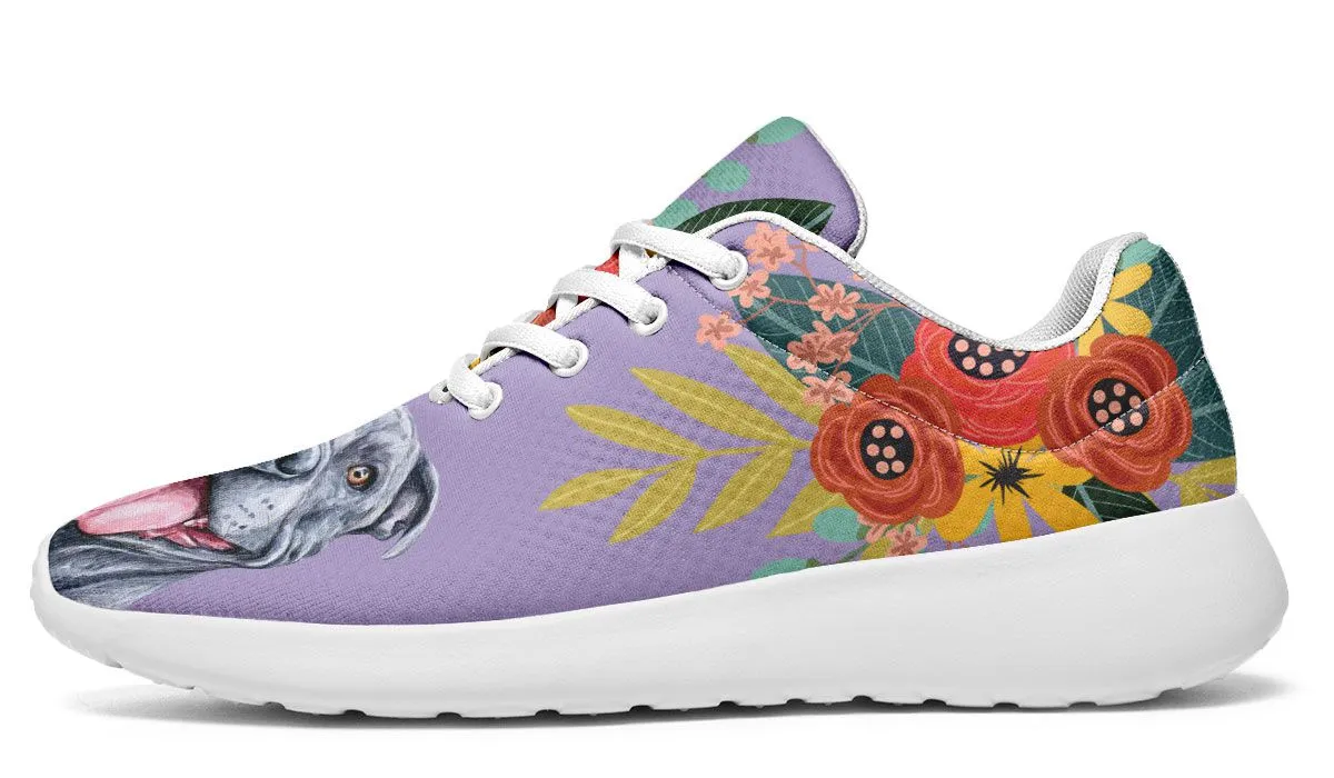 Joyful Grey Pit Bull Sneakers