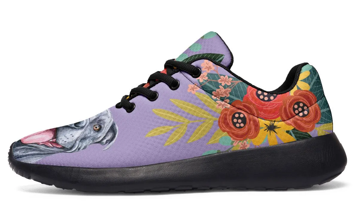 Joyful Grey Pit Bull Sneakers