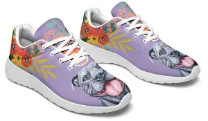 Joyful Grey Pit Bull Sneakers