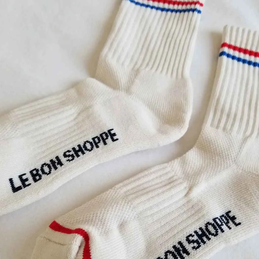 LBS Boyfriend Socks Milk