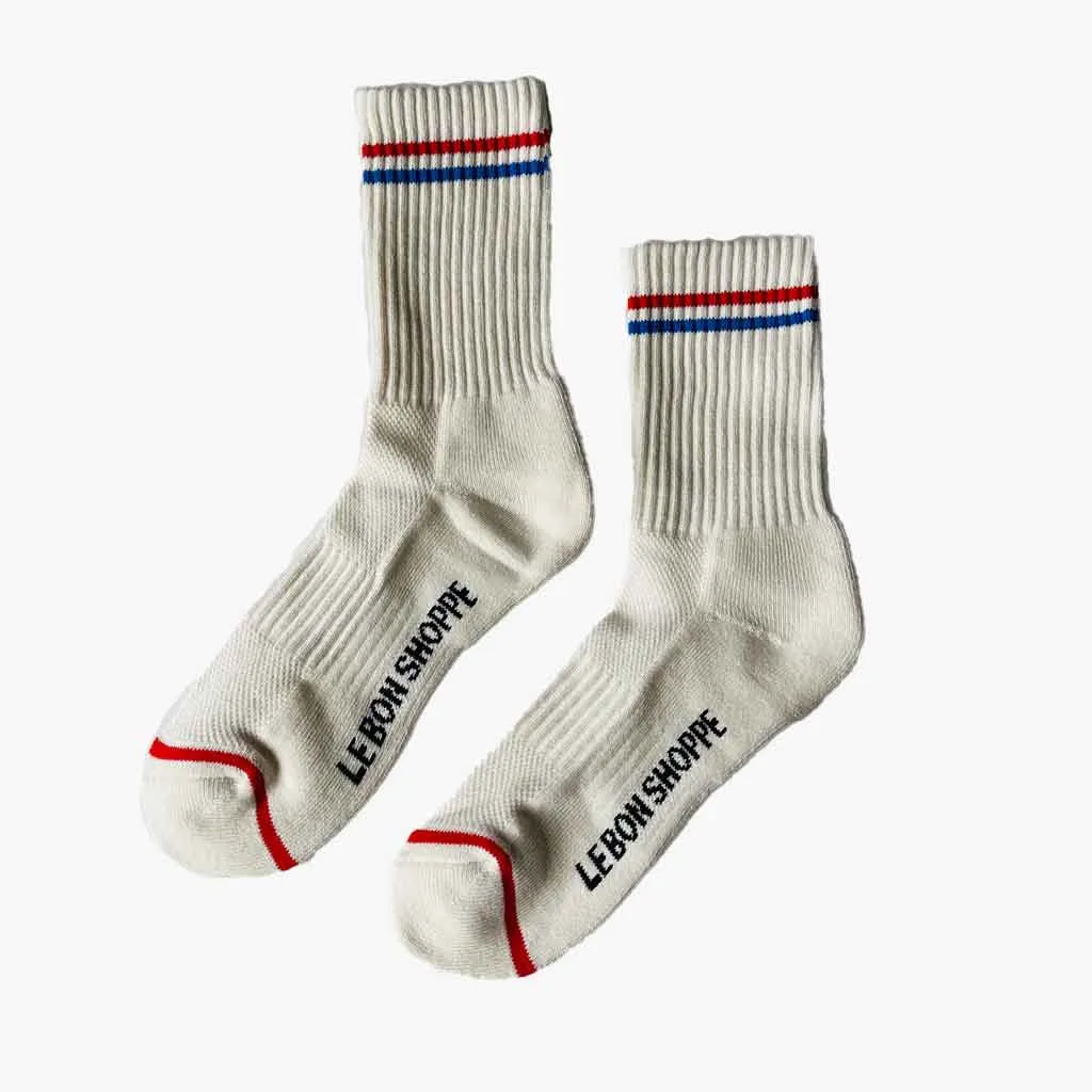 LBS Boyfriend Socks Milk