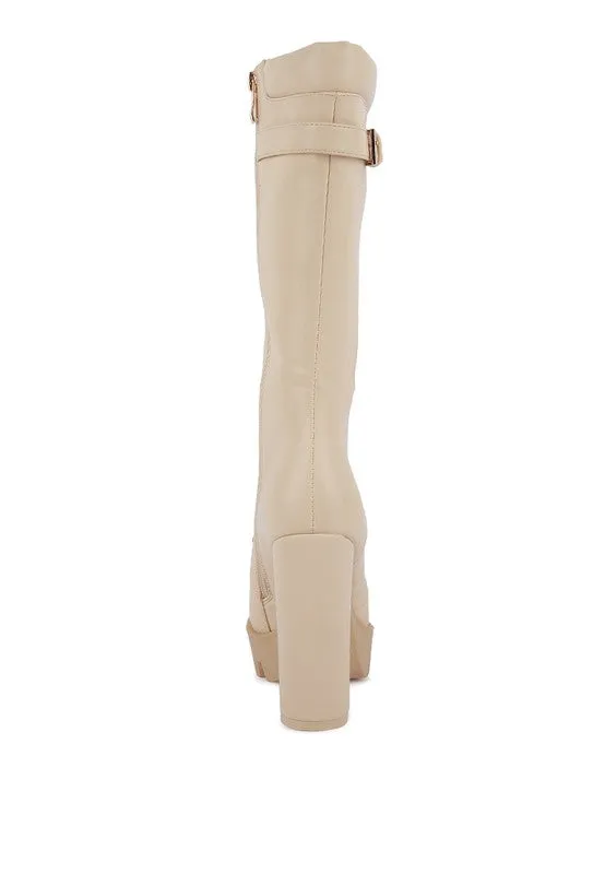Magnolia Cushion Collared Side Zipper Biker Boot