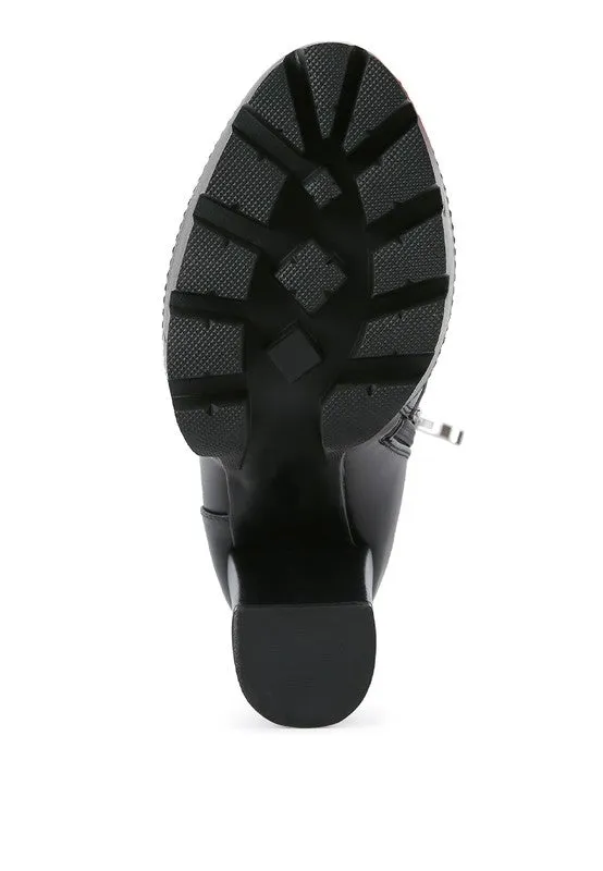 Magnolia Cushion Collared Side Zipper Biker Boot