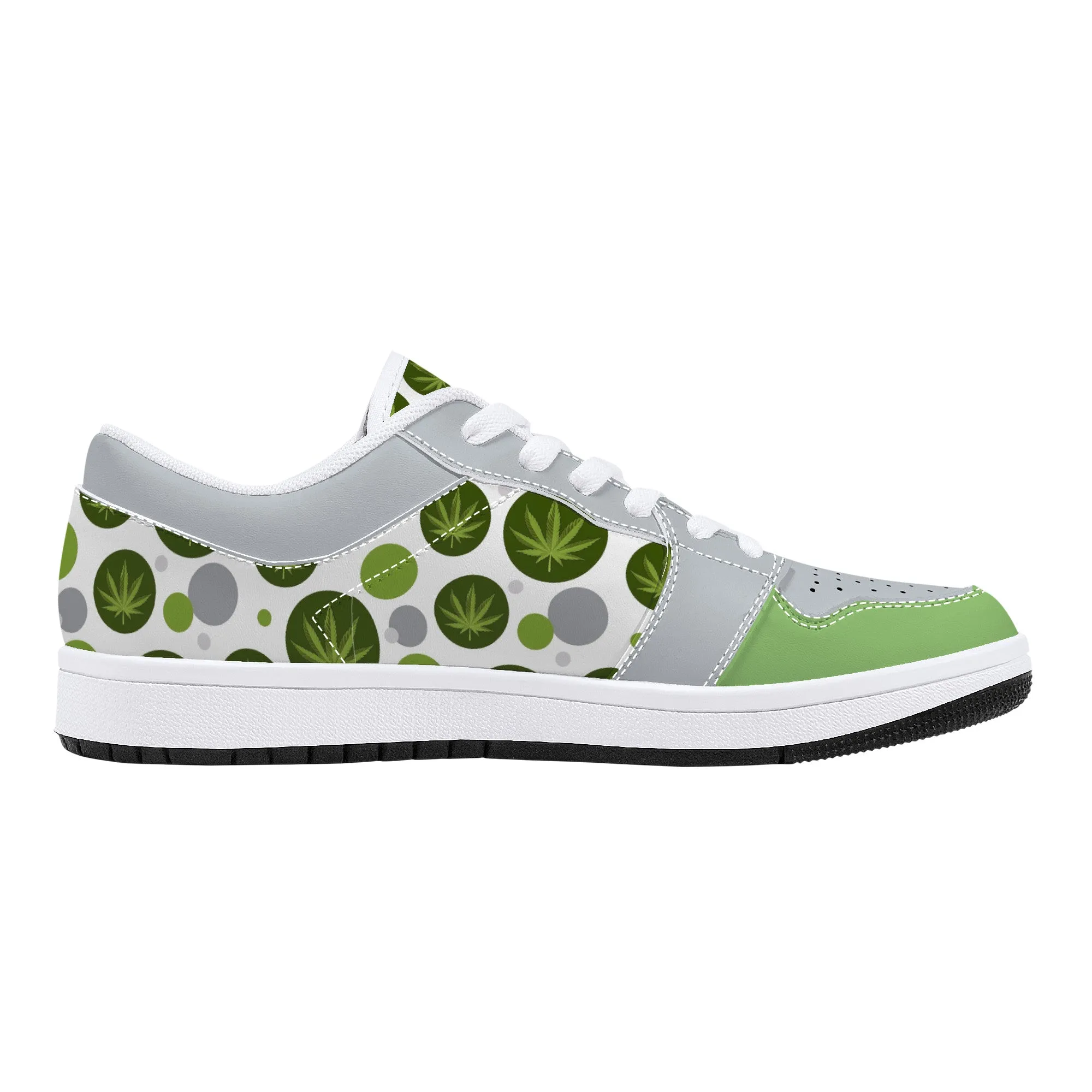 Modern Day Hippie Low-Top Leather Sneakers - White