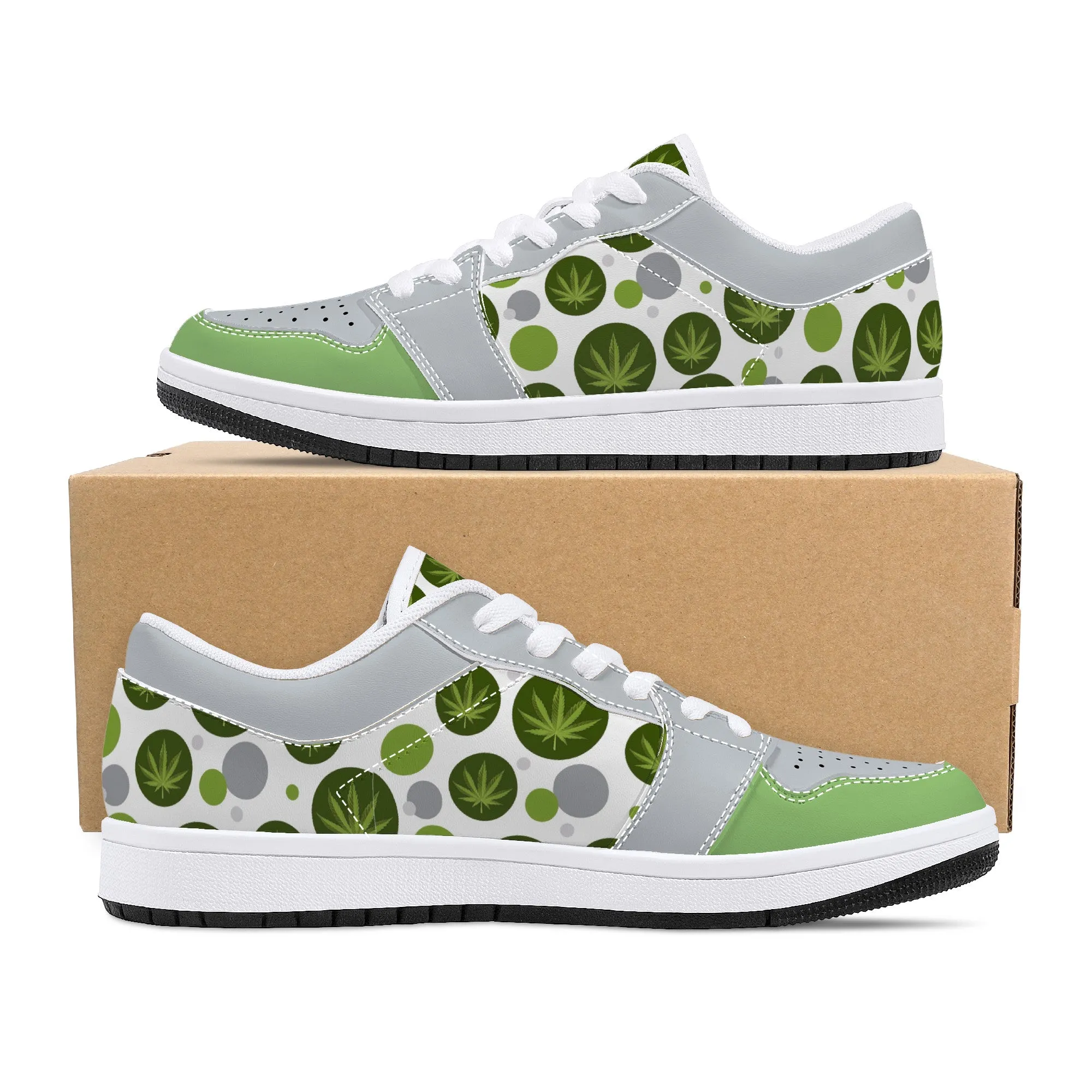 Modern Day Hippie Low-Top Leather Sneakers - White