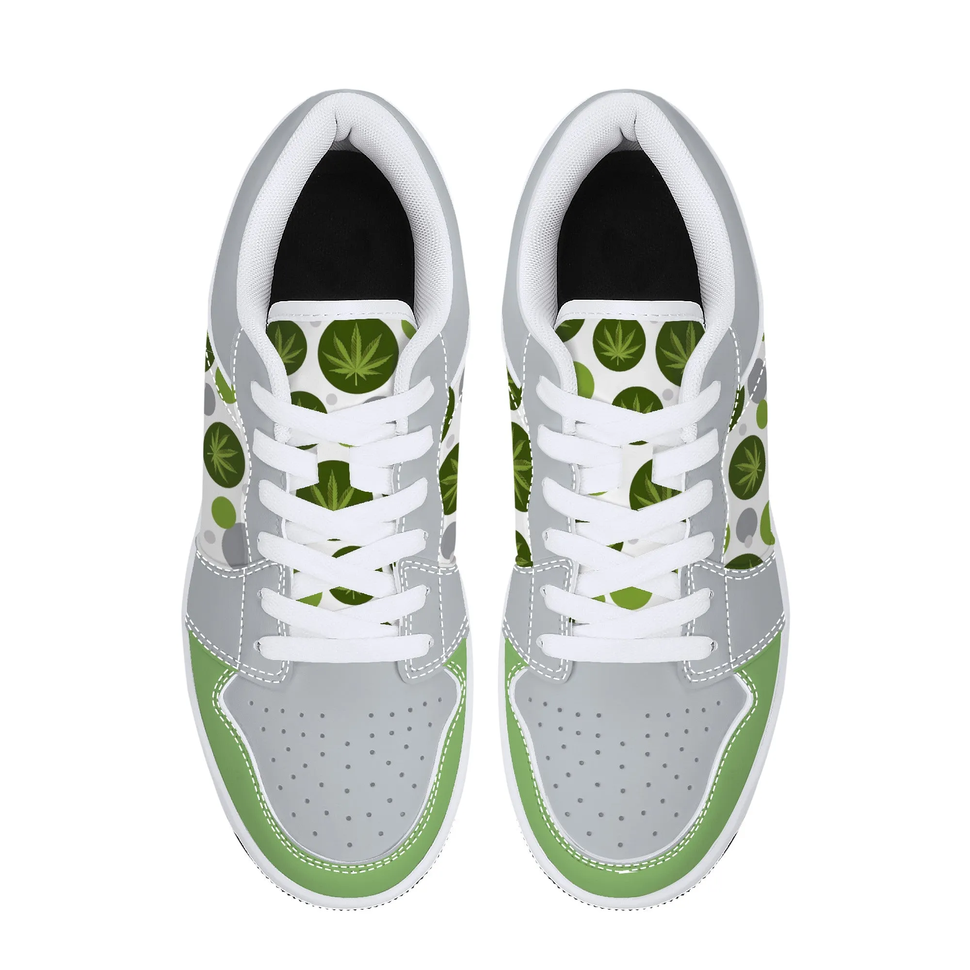 Modern Day Hippie Low-Top Leather Sneakers - White