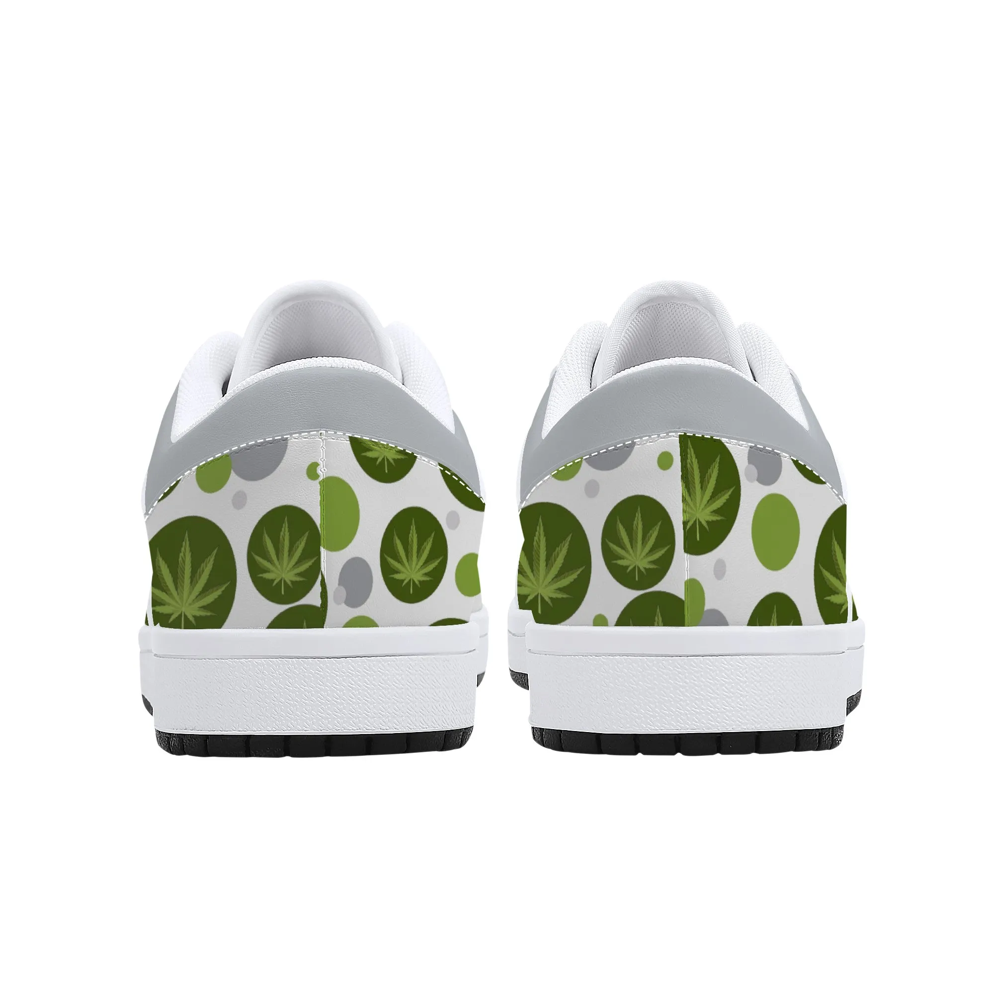 Modern Day Hippie Low-Top Leather Sneakers - White
