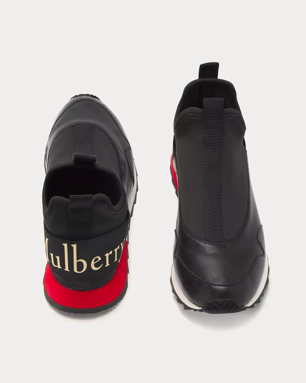 MY-1 Pull-On Black Neoprene Low Top Sneakers