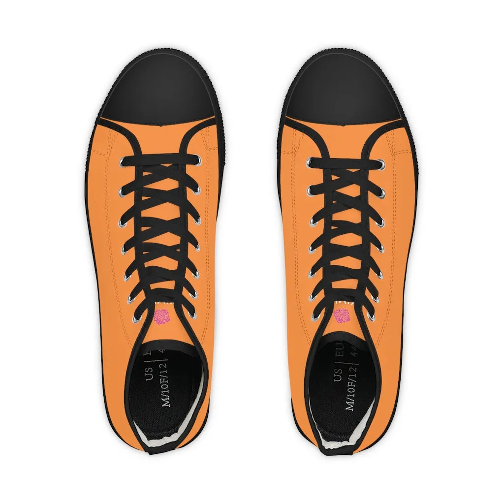 Orange Color Men's High Tops, Orange Modern Minimalist Best Men's High Top Sneakers (US Size: 5-14)