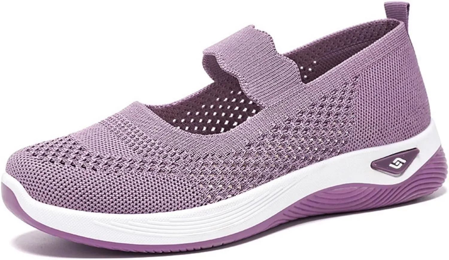 Orthopedic Shoes for Women Walking Shoes Comfortable Breathable Knit Slip On Sneakers Soft Orthopedic Slip-On Indoor Outdoor Casual Shoe Lightweight Wide Width Soft Sole Arch Support Non-Slip Shoe