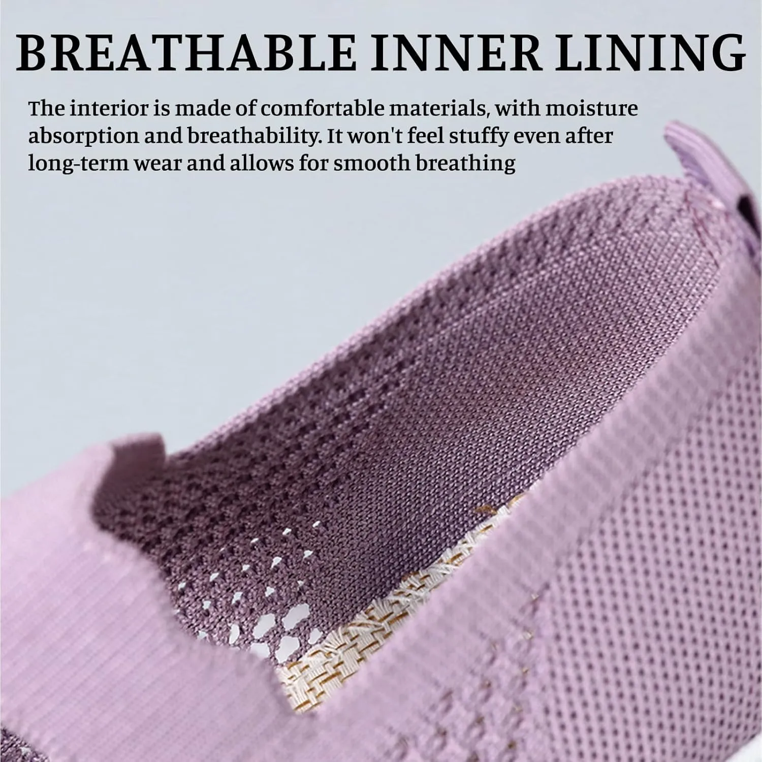 Orthopedic Shoes for Women Walking Shoes Comfortable Breathable Knit Slip On Sneakers Soft Orthopedic Slip-On Indoor Outdoor Casual Shoe Lightweight Wide Width Soft Sole Arch Support Non-Slip Shoe