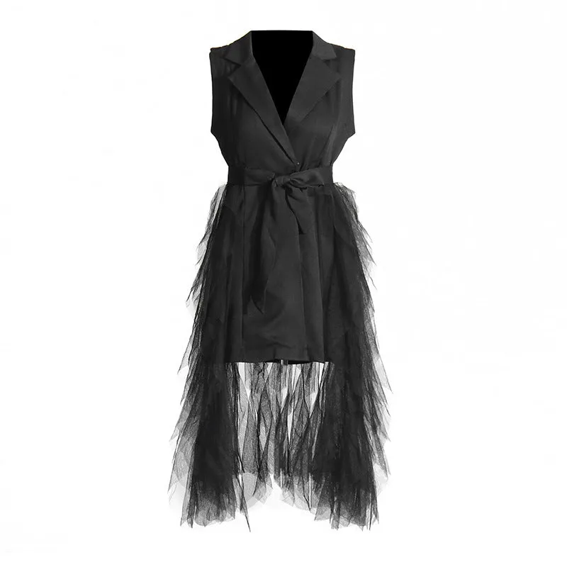 Paisley™ | V-Neck Suit Mesh Curve-Enhancing Splicing Dress
