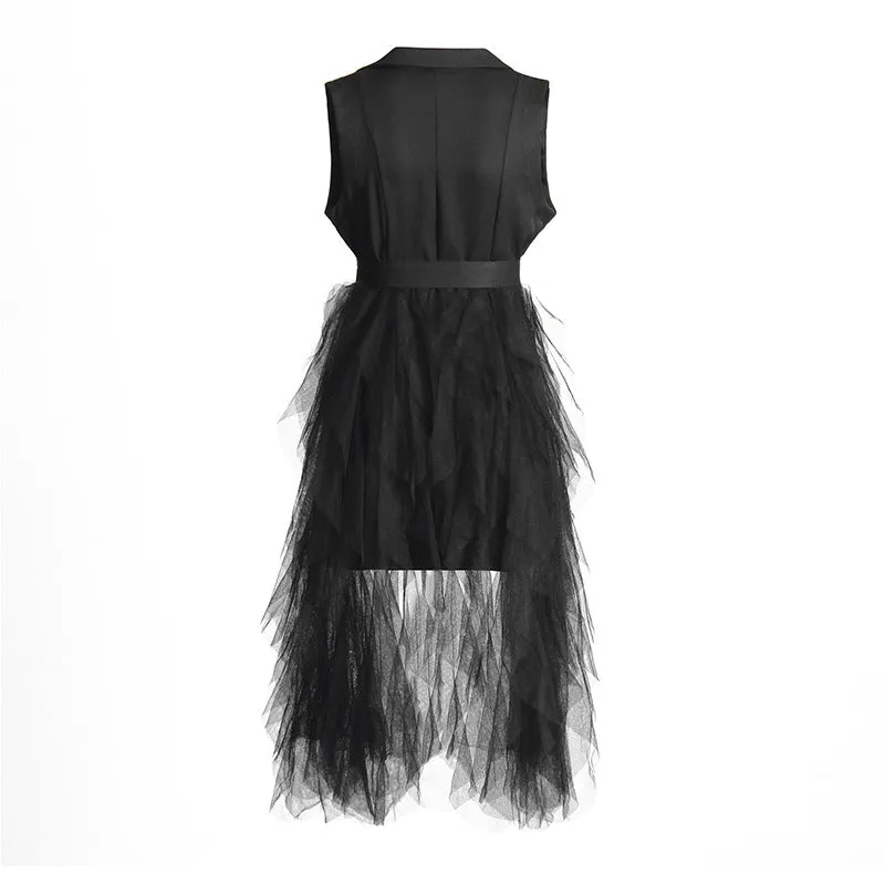 Paisley™ | V-Neck Suit Mesh Curve-Enhancing Splicing Dress