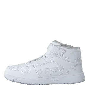 Puma Rebound Layup Sl V Ps Puma White- Black- Gray Violet