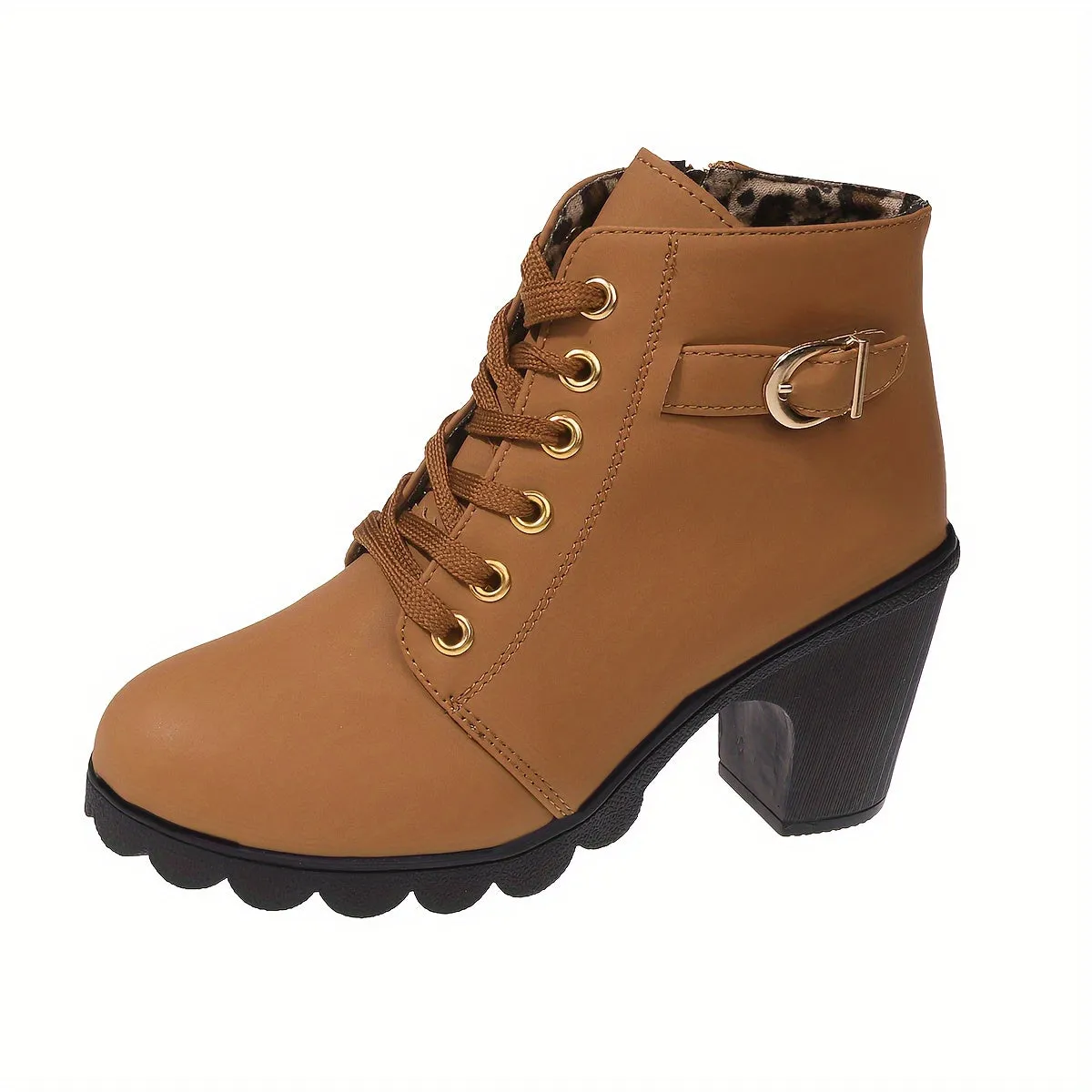 Riley  Heeled Side Zipper Ankle Boots