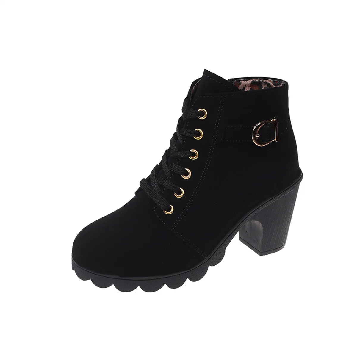 Riley  Heeled Side Zipper Ankle Boots