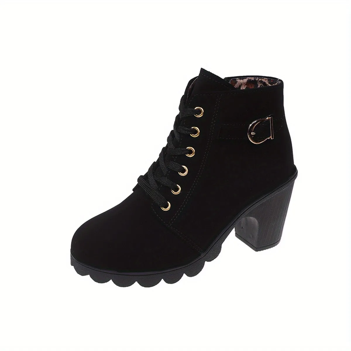 Riley  Heeled Side Zipper Ankle Boots