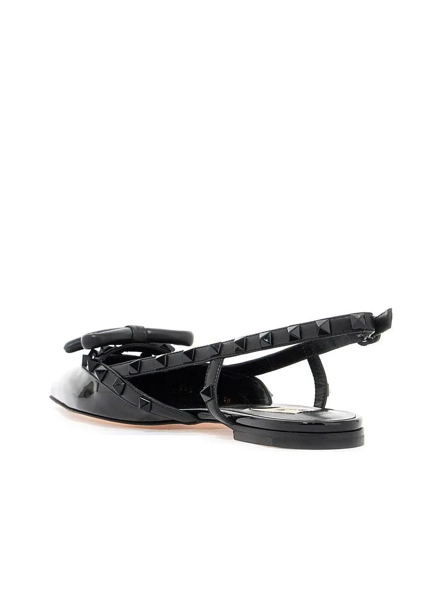 Rockstud Bow Slingback Flats