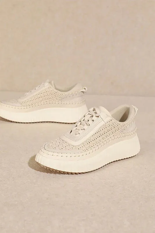 Sandstone Dolce Woven Tennis Shoes