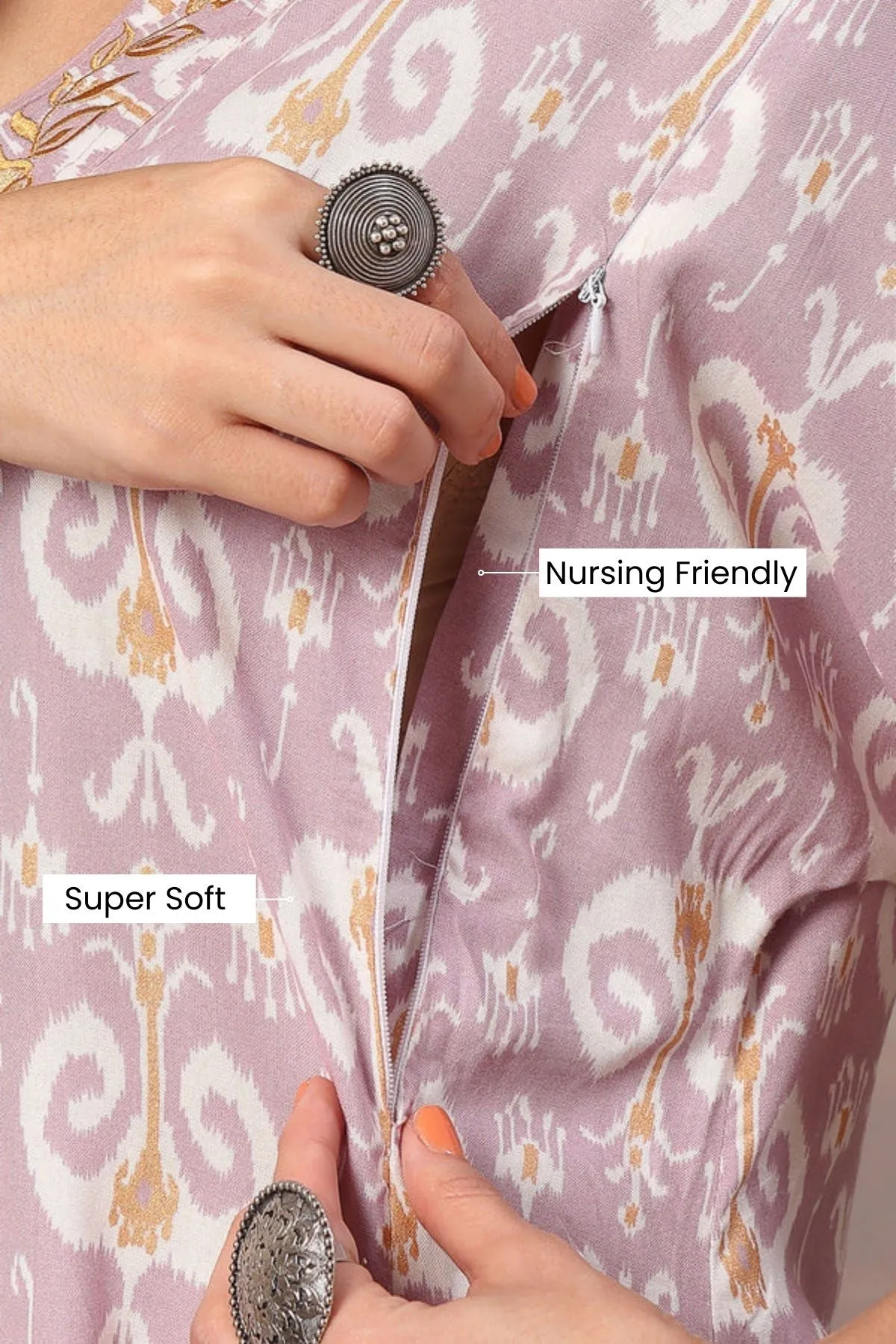 Sunshine Lavender Glow Maternity Feeding Suit Set